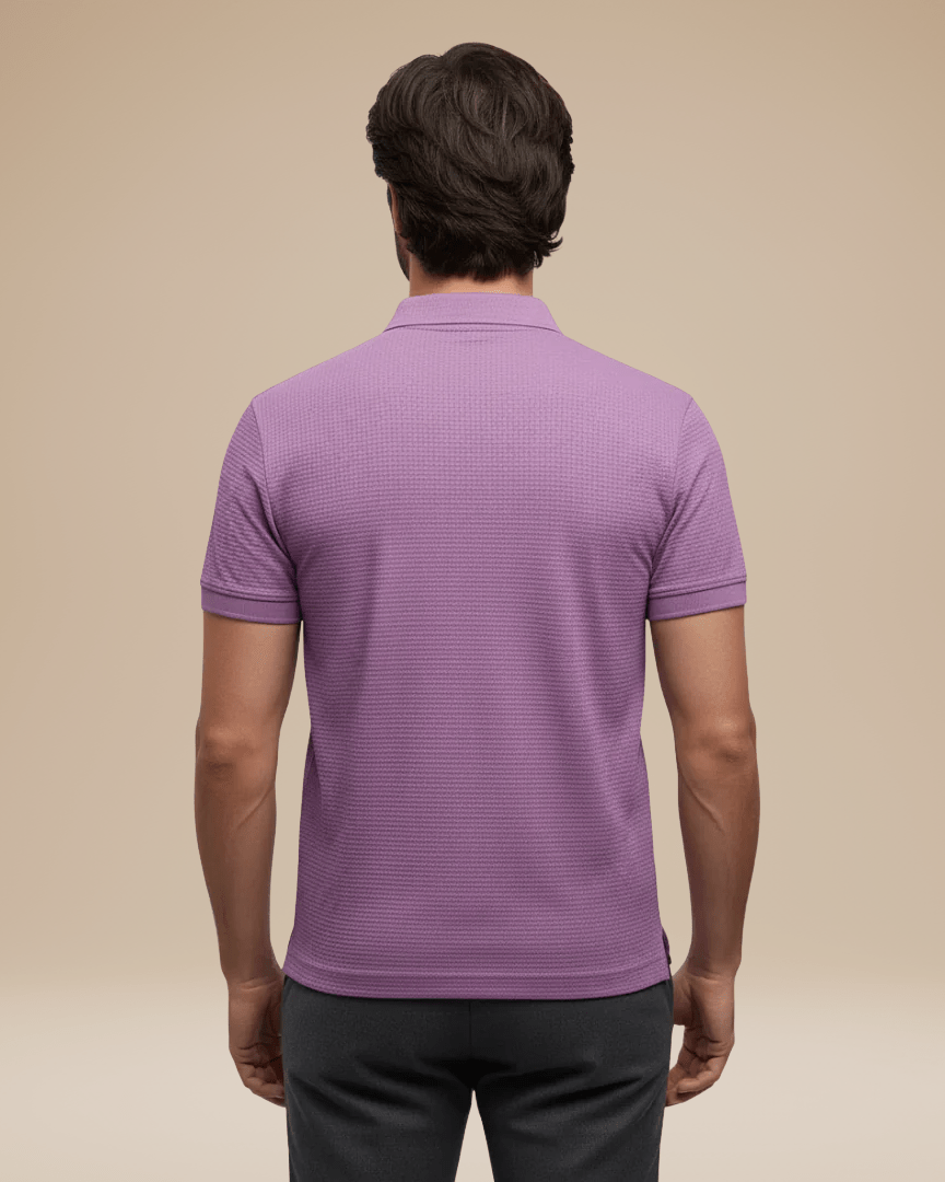 Polo Uomo Elegante in Nido d'Ape Traspirante Stile Italiano
