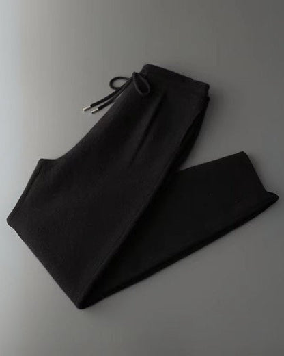 Pantaloni Uomo in Cashmere da Relax Morbidi Drappeggio Fluido