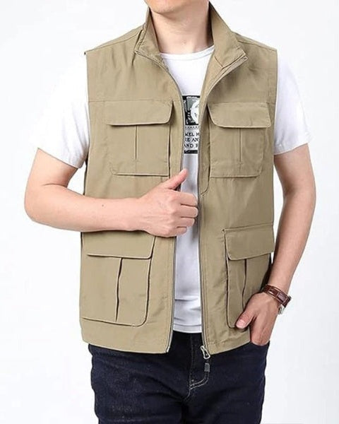 Gilet Uomo Multitasche in Tessuto Tecnico