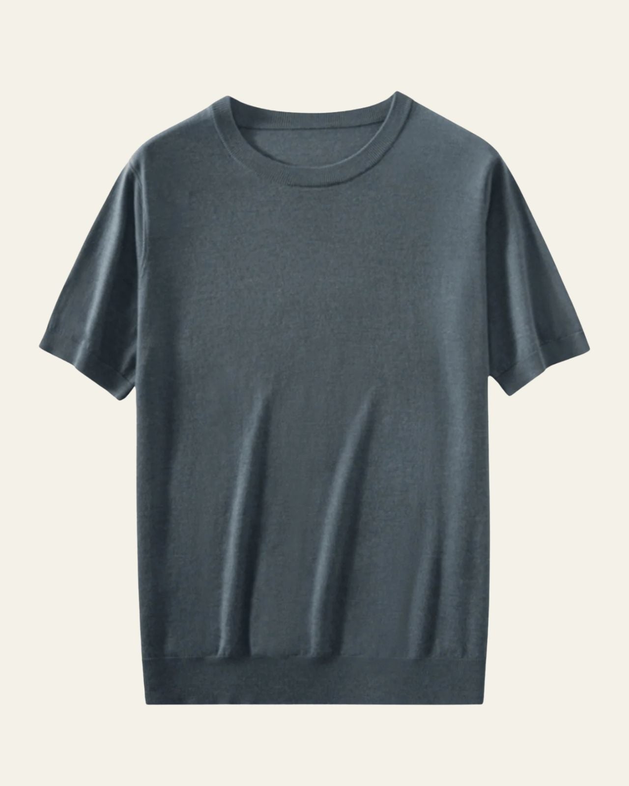 Maglietta Uomo in Lana Lavorata a Maglia Comfort Leggero