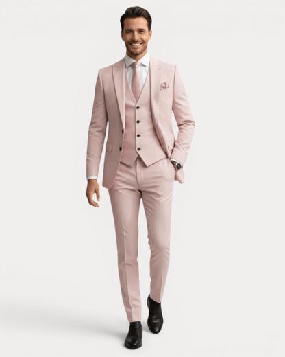 Abito Uomo Tre Pezzi Su Misura in Lana Stretch Formale