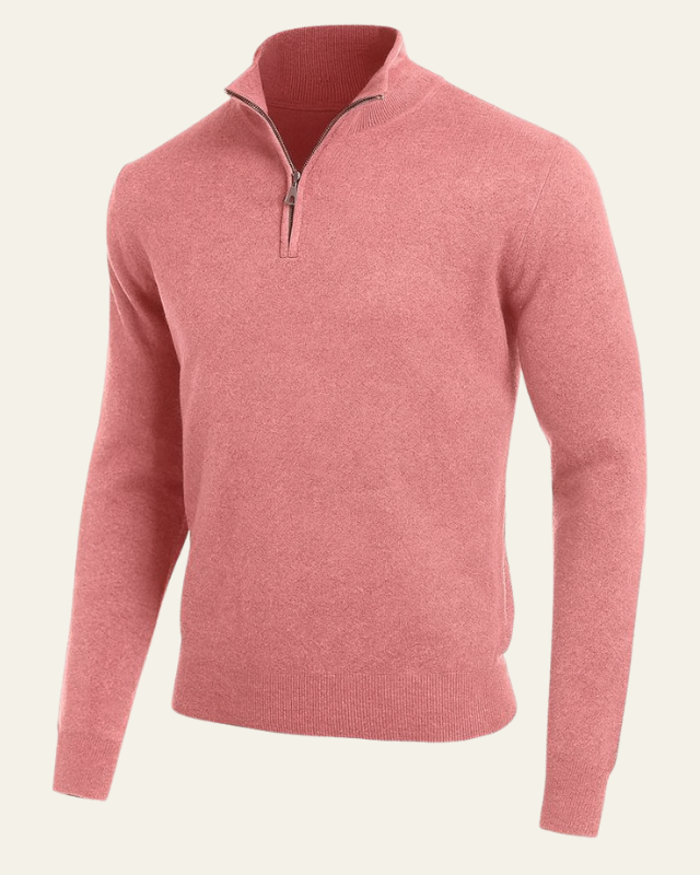 Maglione Uomo con Cerniera a Metà Raffinatezza Sobria Versatile