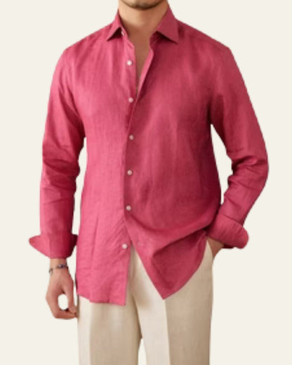 Camicia Uomo in Lino Taglio Costiero Fluida Estiva