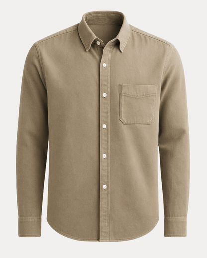 Camicia Uomo Casual Elegante in Cotone Spazzolato Morbida