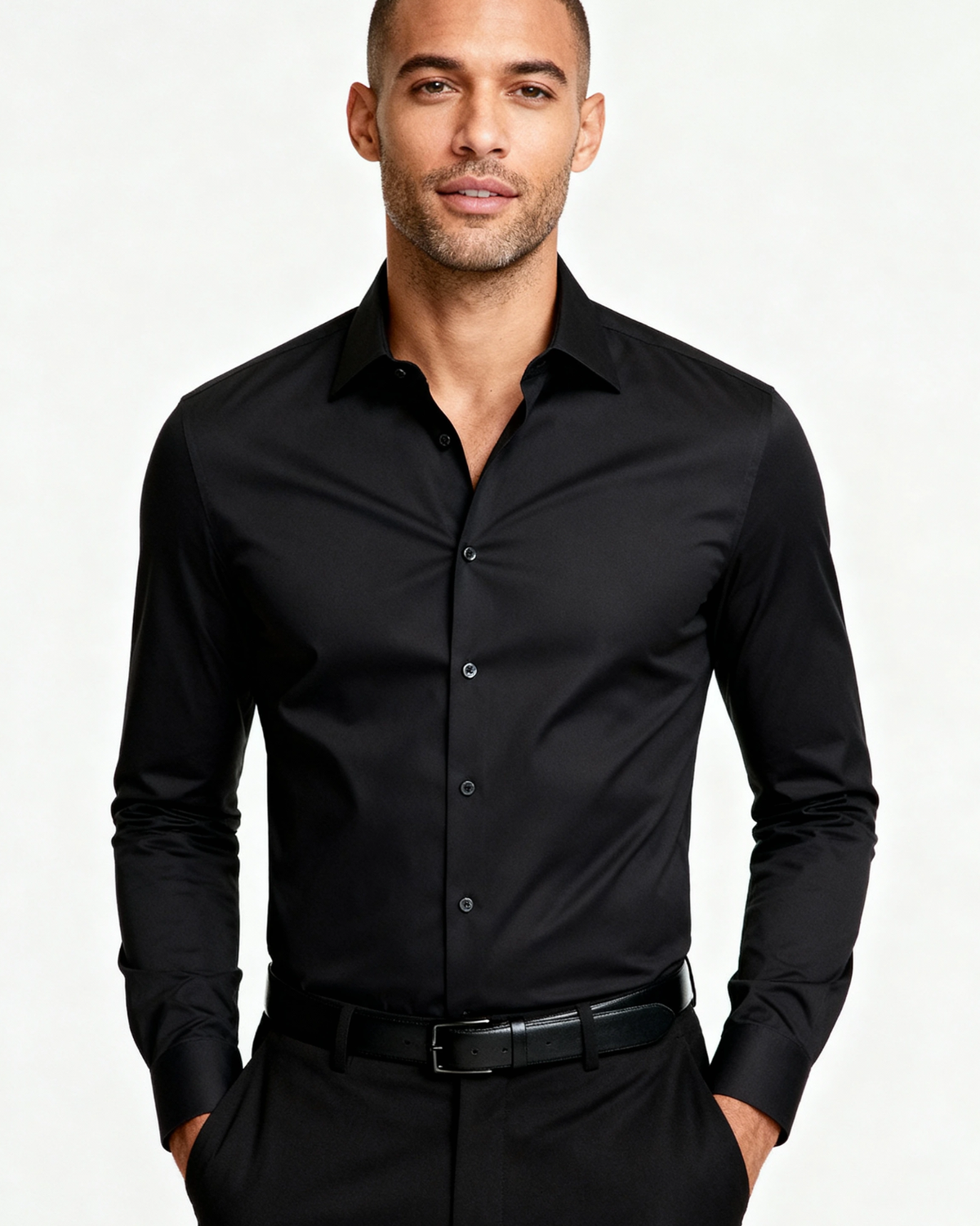 Camicia Uomo Classica Elasticizzata Stile Senza Tempo Comoda