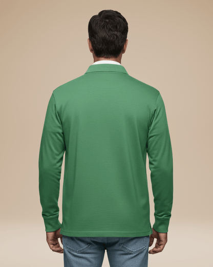 Polo Uomo in Cotone Premium Maniche Lunghe Comfort Lavoro