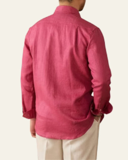 Camicia Uomo in Lino Taglio Costiero Fluida Estiva