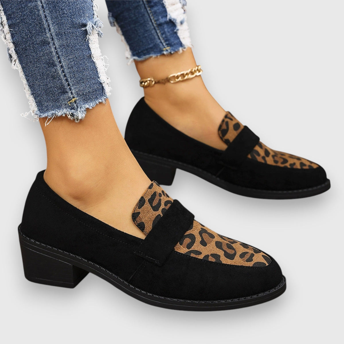 Mocassini Donna con Stampa Leopardata