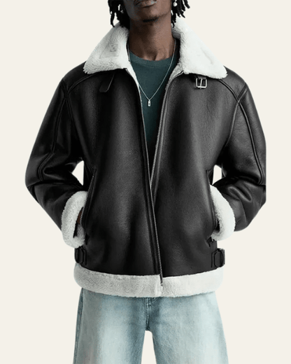 Giacca Aviator Uomo in Pelle Vegana