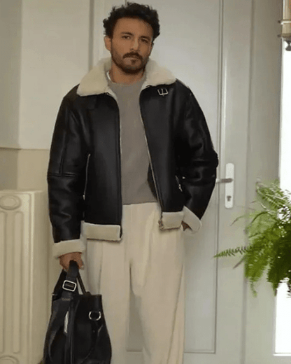 Giacca Aviator Uomo in Pelle Vegana