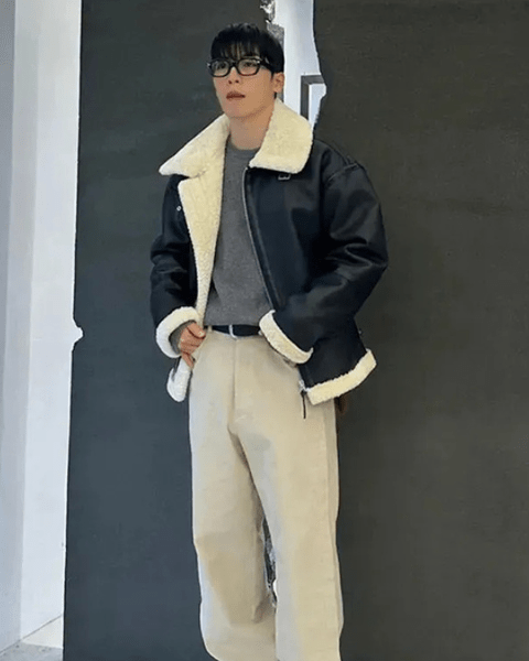 Giacca Aviator Uomo in Pelle Vegana