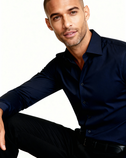 Camicia Uomo Classica in Cotone Elasticizzato Stile Senza Tempo