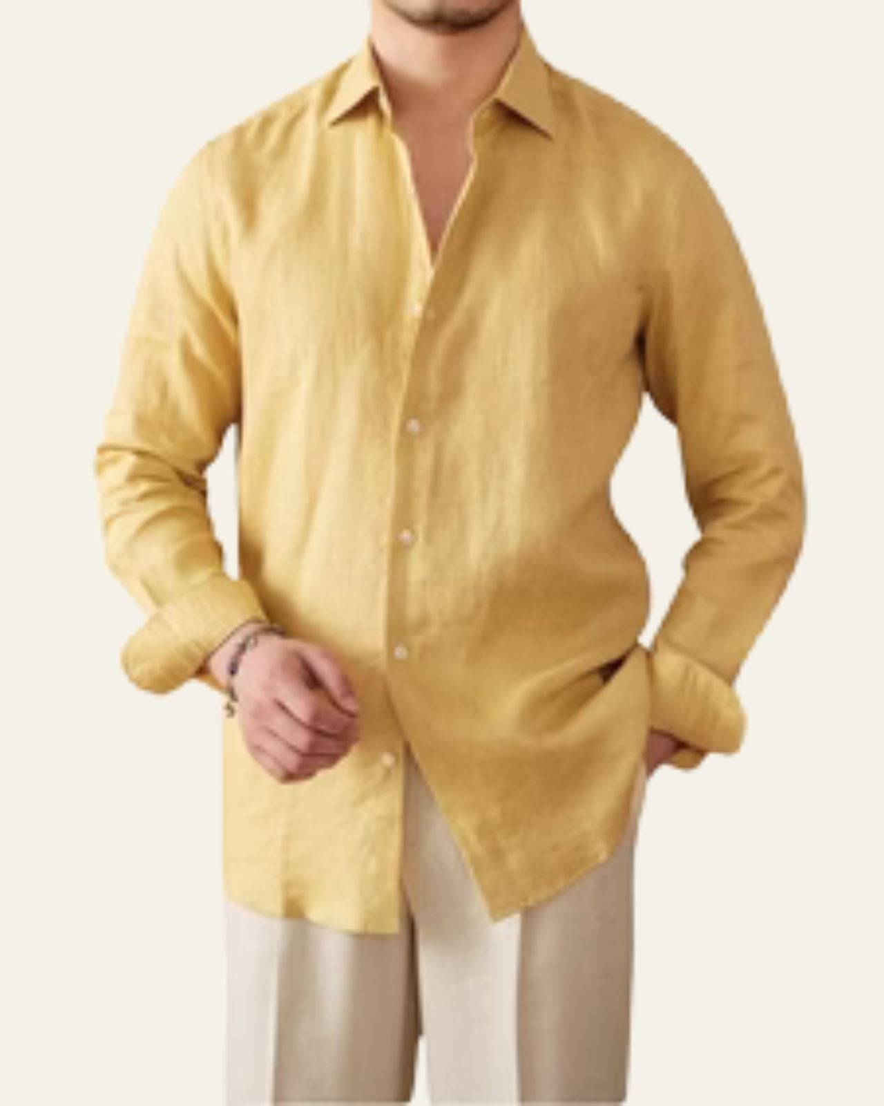 Camicia Uomo in Lino Taglio Costiero Fluida Estiva