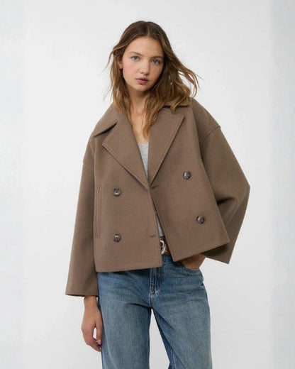 Cappotto Corto Donna Doppiopetto in Lana