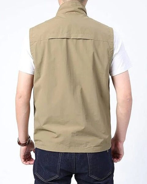 Gilet Uomo Multitasche in Tessuto Tecnico