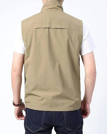 Gilet Uomo Multitasche in Tessuto Tecnico