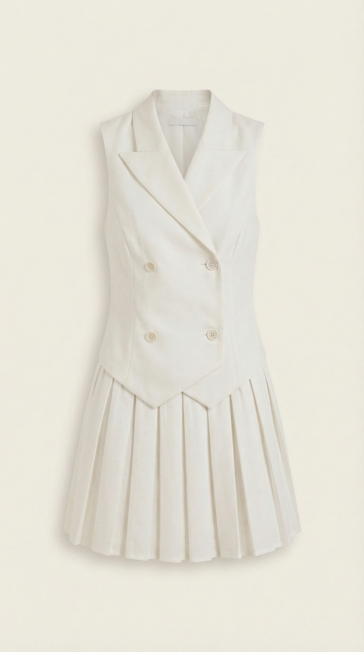 Abito Blazer Corto Donna con Gonna Plissé