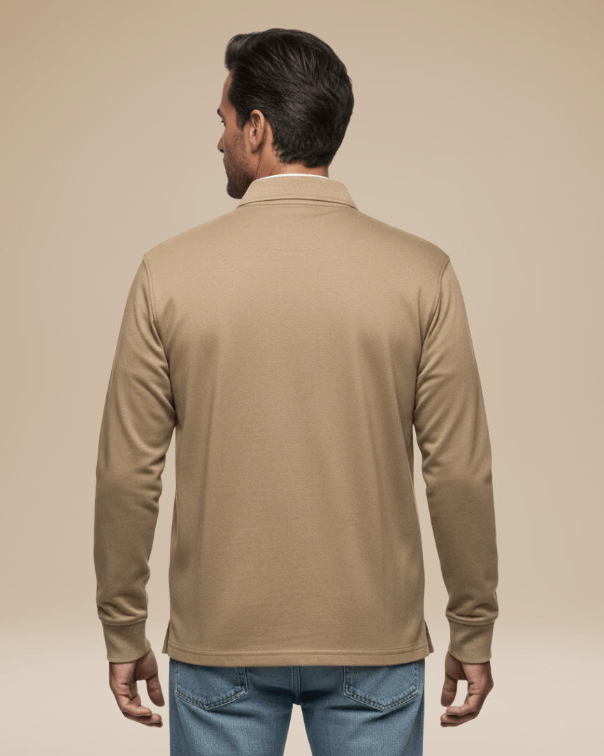 Polo Uomo in Cotone Premium Maniche Lunghe Comfort Lavoro