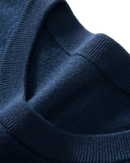 Maglietta Uomo in Lana Lavorata a Maglia Comfort Leggero