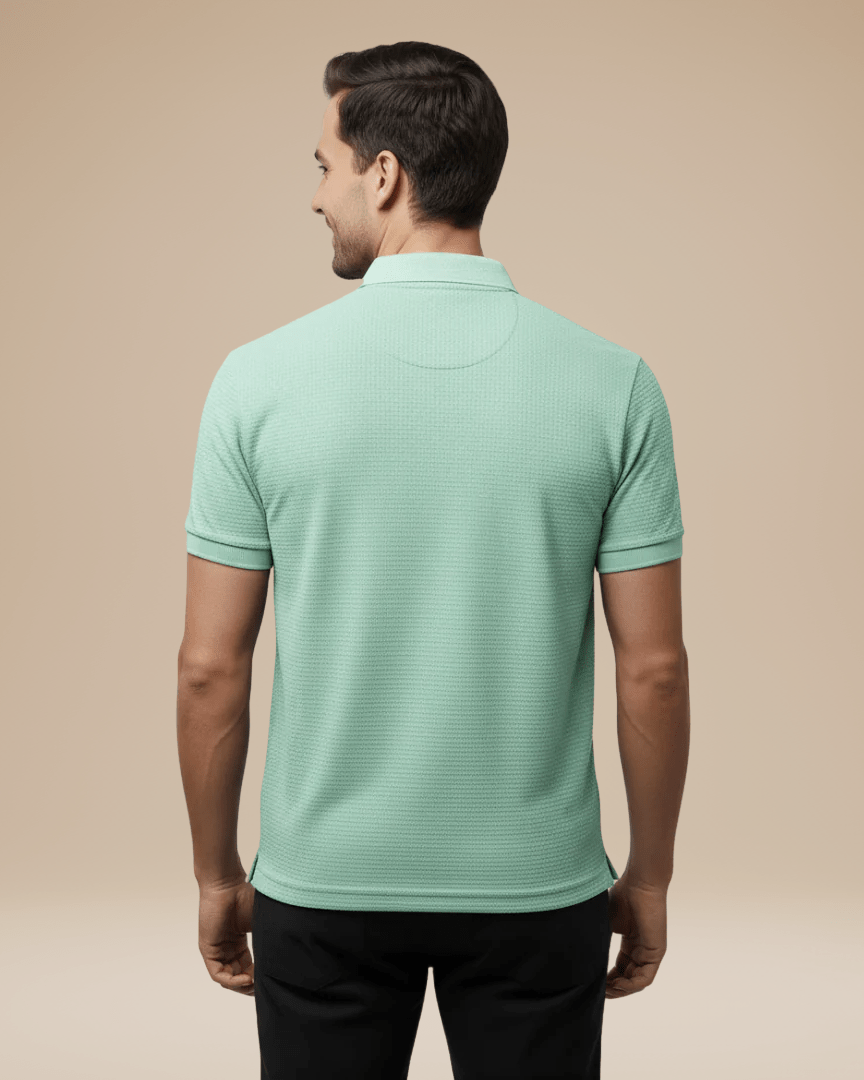 Polo Uomo Elegante in Nido d'Ape Traspirante Stile Italiano