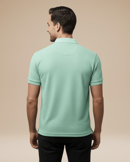 Polo Uomo Elegante in Nido d'Ape Traspirante Stile Italiano