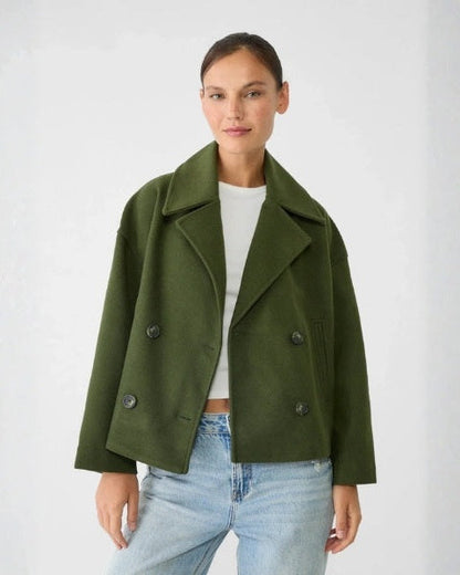 Cappotto Corto Donna Doppiopetto in Lana