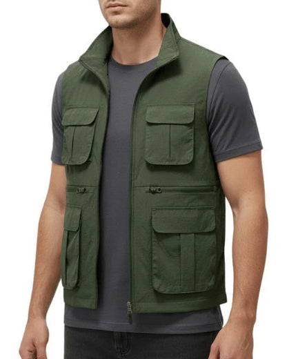 Gilet Uomo Multitasche in Tessuto Tecnico
