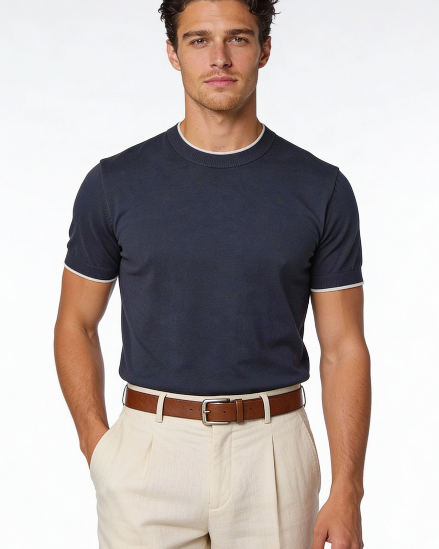 Maglietta Uomo Girocollo in Cotone Leggero Premium