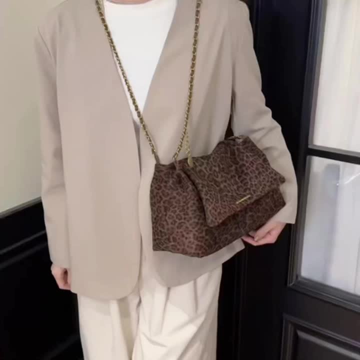 Greta | Borsa a Tracolla Donna con Stampa Leopardata