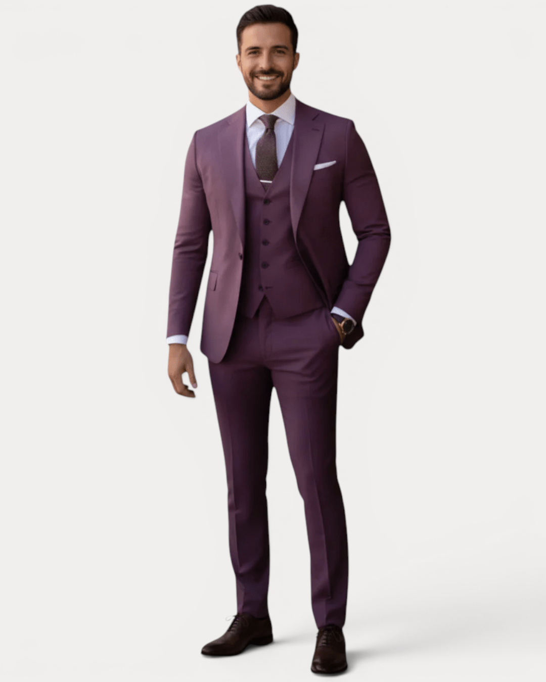 Abito Uomo Tre Pezzi Su Misura in Lana Stretch Formale
