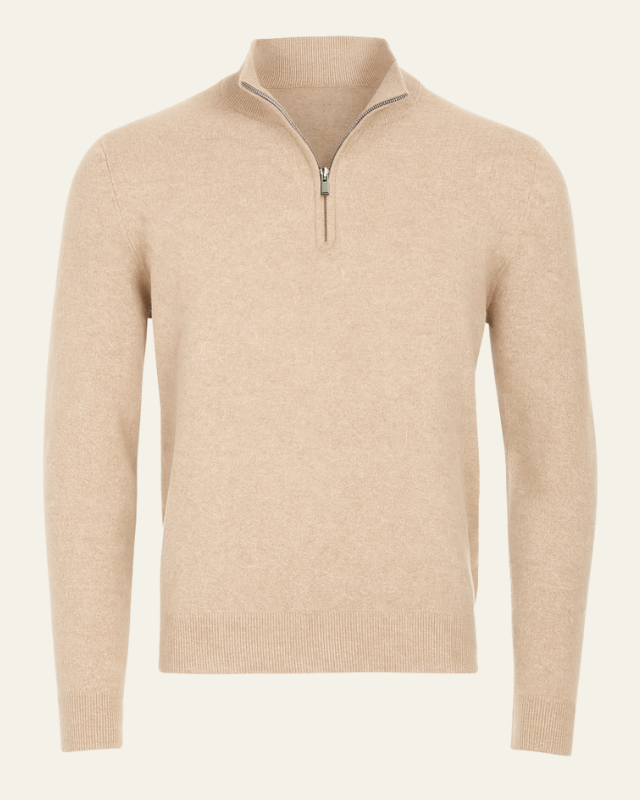 Maglione Uomo con Cerniera a Metà Raffinatezza Sobria Versatile