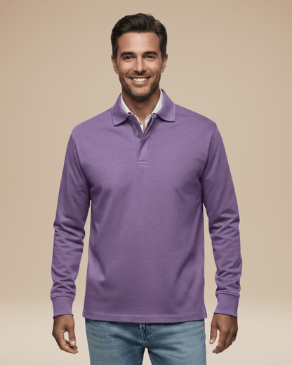 Polo Uomo in Cotone Premium Maniche Lunghe Comfort Lavoro
