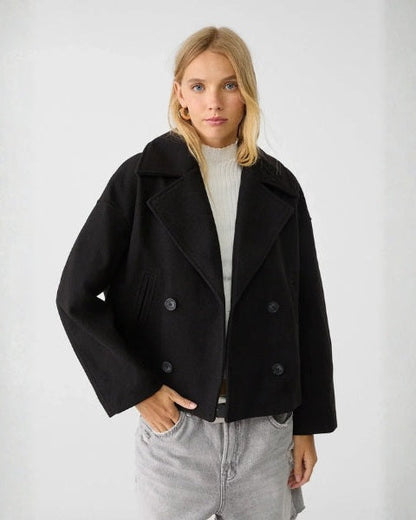 Cappotto Corto Donna Doppiopetto in Lana