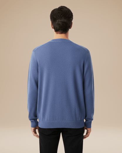 Cardigan Uomo Misto Cashmere Scollo a V Bottoni Elegante