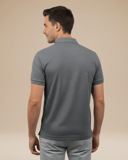 Polo Uomo Elegante in Nido d'Ape Traspirante Stile Italiano
