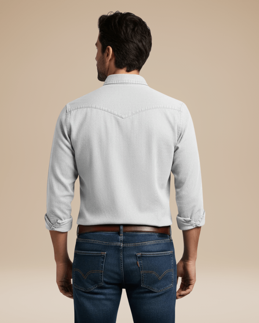 Camicia Uomo Casual Elegante in Cotone Spazzolato Morbida