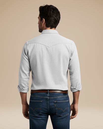 Camicia Uomo Casual Elegante in Cotone Spazzolato Morbida