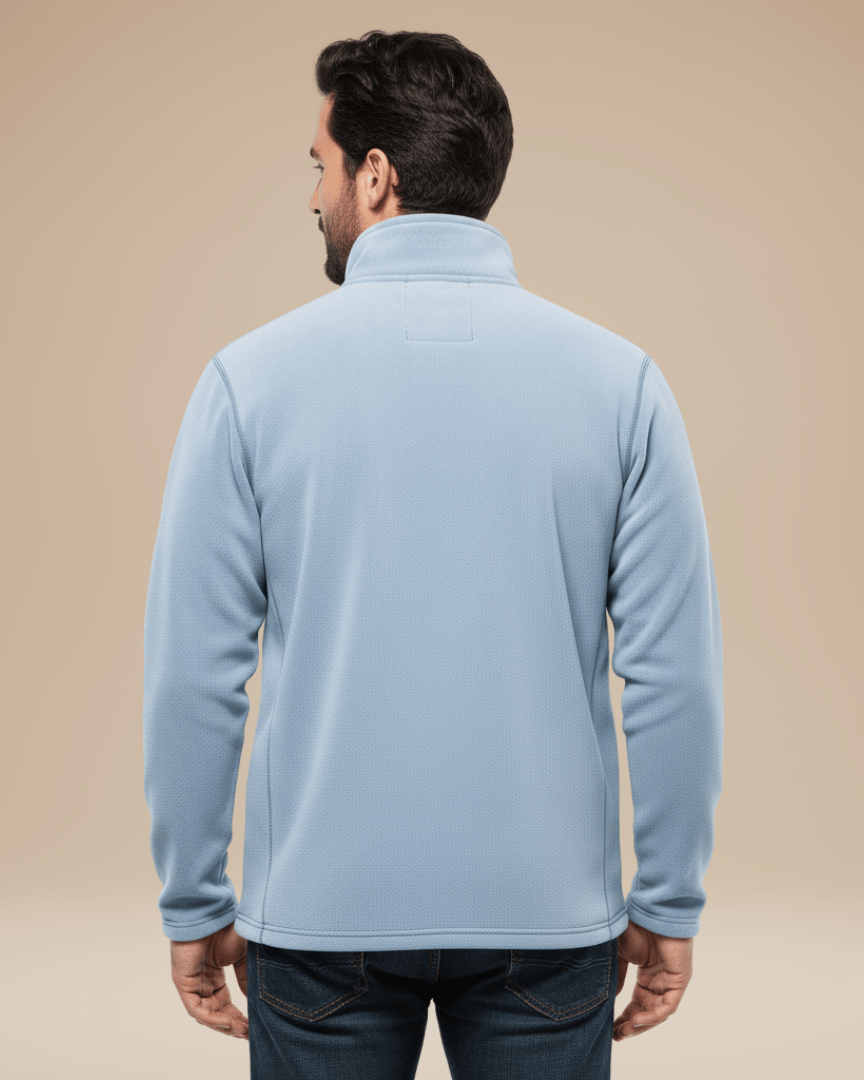 Maglione Uomo in Pile con Mezza Zip Caldo Leggero Outdoor