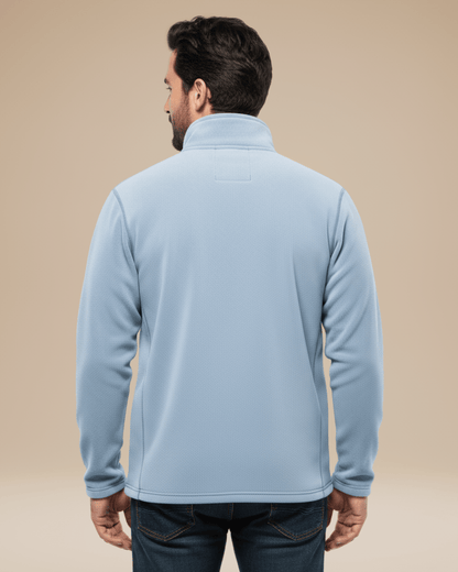 Maglione Uomo in Pile con Mezza Zip Caldo Leggero Outdoor