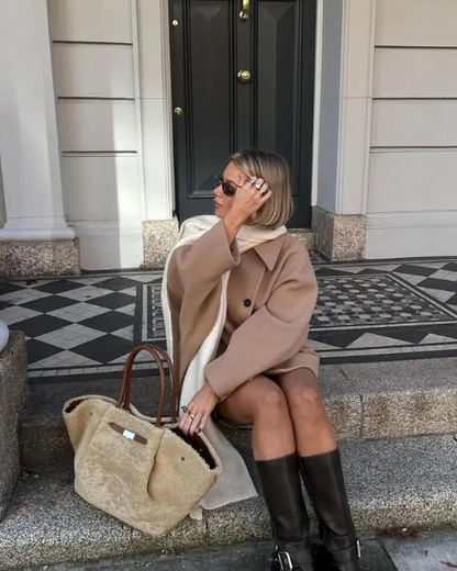 Cappotto Car Coat Donna in Lana