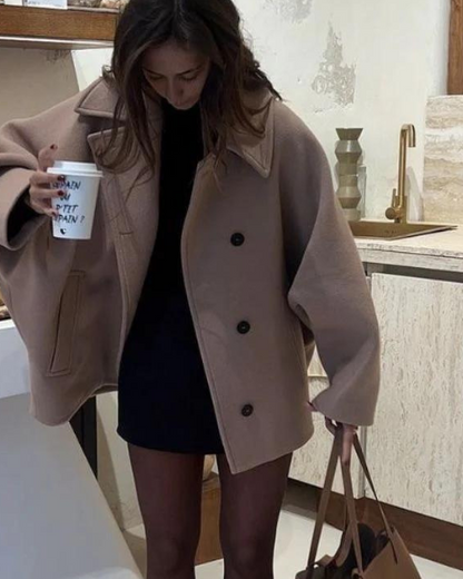 Cappotto Car Coat Donna in Lana