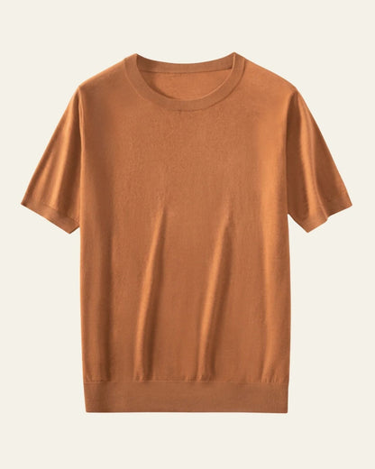 Maglietta Uomo in Lana Lavorata a Maglia Comfort Leggero