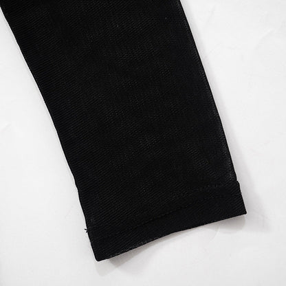 Abito Mini Donna con Maniche Trasparenti