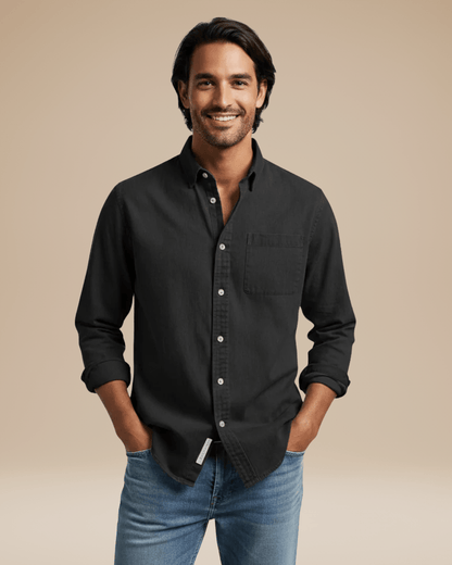 Camicia Uomo Casual Elegante in Cotone Spazzolato Morbida