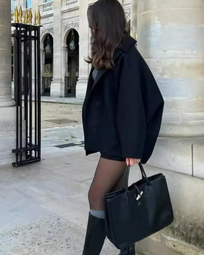 Cappotto Car Coat Donna in Lana