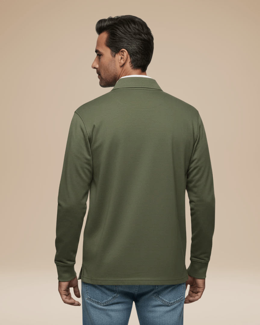 Polo Uomo in Cotone Premium Maniche Lunghe Comfort Lavoro