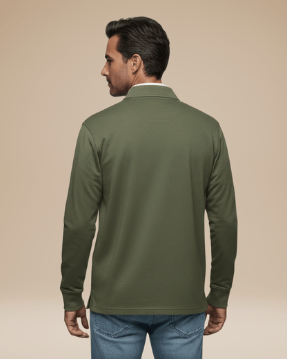 Polo Uomo in Cotone Premium Maniche Lunghe Comfort Lavoro