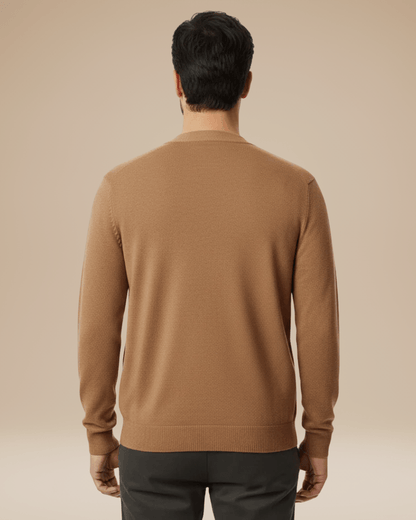 Cardigan Uomo Misto Cashmere Scollo a V Bottoni Elegante