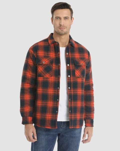 Overshirt Uomo in Flanella Trapuntata