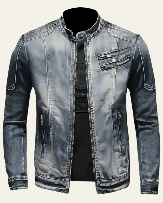 Giacca Uomo in Denim Lavato